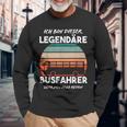 Line Bus Best Bus Driver Langarmshirts Geschenke für alte Männer