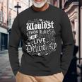 Live Deliciously Vintage Distressed Cottage Core Witch Long Sleeve T-Shirt Gifts for Old Men