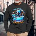 Live Laugh Toaster Bath Skeleton Saying Long Sleeve T-Shirt Gifts for Old Men