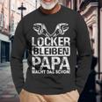 Locker Bleibpapa Macht Das Schon Heimwerker Screwdriver Langarmshirts Geschenke für alte Männer