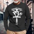 L'oeil Égyptien D'horus Ankh Egypte Archéologue T-shirt à manches longues Cadeaux pour les vieillards