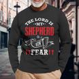 The Lord Is My Shepherd I Won't Fear Psalm 231 Christian Long Sleeve T-Shirt Gifts for Old Men