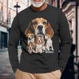 I Love My Beagle Dog Themed Beagle Lover Long Sleeve T-Shirt Gifts for Old Men