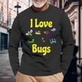 I Love BugsLong Sleeve T-Shirt Gifts for Old Men