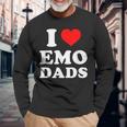 I Love Emo Dads Long Sleeve T-Shirt Gifts for Old Men