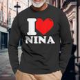 I Love Nina Langarmshirts Geschenke für alte Männer