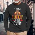 Lustige Türkei Papa Thanksgiving Schwangerschaft Ankündigung Langarmshirts Geschenke für alte Männer