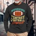 Lustiger Ehemann Papa Fantasy Football Legend Langarmshirts Geschenke für alte Männer