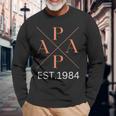 Lustiger Papa Est 1984 Papa Seit 1984 Papa 1984 Langarmshirts Geschenke für alte Männer