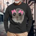 Lustiges Hamster Hamsti Dame Meme Langarmshirts Geschenke für alte Männer