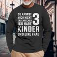 Lustiges Nicht Erschrecken Papa 3 Kinder Dreifacheratertag Langarmshirts Geschenke für alte Männer