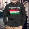 Magyarorszag Hungarian Flag Vintage Graphic Hungary Lovers Long Sleeve T-Shirt Gifts for Old Men