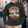 Maine Family Vacation 2024 Mountains Camping Family Trip Long Sleeve T-Shirt Gifts for Old Men