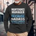 Maintenance Manager Long Sleeve T-Shirt Gifts for Old Men