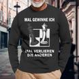 Mal Gewinne Ich Mal Verlieren Die Anderen Chess Chess Game Langarmshirts Geschenke für alte Männer