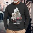 Maltese Dog Heart Belongs Maltese Puppy Long Sleeve T-Shirt Gifts for Old Men