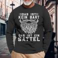 Man With Bart Junkies Das Ist Ein Sattel Beard Carrier Langarmshirts Geschenke für alte Männer