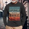 Markus First Name Lettering Boys Langarmshirts Geschenke für alte Männer