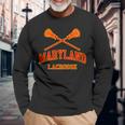 Maryland Lacrosse Vintage Lax Long Sleeve T-Shirt Gifts for Old Men