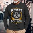 Mcdermott Irish Name Vintage Ireland Family Surname Long Sleeve T-Shirt Gifts for Old Men