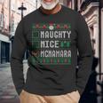Mcnamara Family Name Naughty Nice Mcnamara Christmas List Long Sleeve T-Shirt Gifts for Old Men