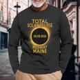 Medway Maine Total Solar Eclipse 2024 Long Sleeve T-Shirt Gifts for Old Men