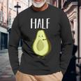 Mejor Medio Aguacate A Juego Pareja Aniversario Boda Keto Camiseta de manga larga Regalos para ancianos