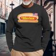 'Merica Hot Dog Flag Patriotic American Flag Hot Dog Long Sleeve T-Shirt Gifts for Old Men