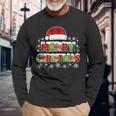 Merry Christmas Buffalo Plaid Xmas Long Sleeve T-Shirt Gifts for Old Men