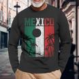 Mexican Flag Retro Cancun Mexico Langarmshirts Geschenke für alte Männer