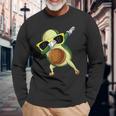 Mexican Vegan Cinco De Mayo Dabbing Avocado Long Sleeve T-Shirt Gifts for Old Men