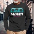 Miami Souvenir Vintage 80S Beach South Beach Florida Long Sleeve T-Shirt Gifts for Old Men