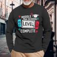 Middle School Level Complete Class Of 2024 Graduation Long Sleeve T-Shirt Gifts for Old Men
