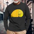 Minimalistisches Geometrisches Elefanten-Design Unisex Langarmshirts, Stilvolles Mode-Tee Geschenke für alte Männer