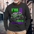 Monster Trucks Are My Jam 8Th Birthday Boy 8 Years Old Long Sleeve T-Shirt Gifts for Old Men