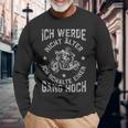 Motorcycle With Motorcycle Ich Werde Nicht Older Langarmshirts Geschenke für alte Männer