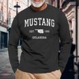 Mustang Oklahoma Ok Vintage Style Langarmshirts Geschenke für alte Männer