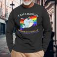 Narwhal Magical Homosexuwhale Ally Gay Pride Month Lgbt Long Sleeve T-Shirt Gifts for Old Men