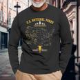 National Parks Map Vintage American Hiking Camping Long Sleeve T-Shirt Gifts for Old Men