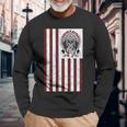 Native American Hustle Hard Hip Hop Hustlers Usa Flag Long Sleeve T-Shirt Gifts for Old Men