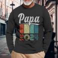 Neuer Papa Frischgebackener Papa Papa 2024 Langarmshirts Geschenke für alte Männer