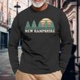 New Hampshire Nh Vintage Retro 70S Graphic Long Sleeve T-Shirt Gifts for Old Men