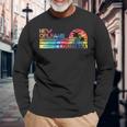 New Orleans Louisiana Tie Dye Vintage Inspired Striped Long Sleeve T-Shirt Gifts for Old Men