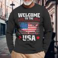 New Us Citizen Us Flag American Immigrant Citizenship Long Sleeve T-Shirt Gifts for Old Men