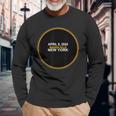 Niagara Falls New York Total Solar Eclipse 2024 Long Sleeve T-Shirt Gifts for Old Men
