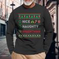 Nice Naughty Argentinian Christmas Checklist Argentina Long Sleeve T-Shirt Gifts for Old Men