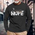 Nope Lazy Dachshund Dog Lover Long Sleeve T-Shirt Gifts for Old Men