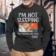 Not Sleeping Im Resting My Eyes Dad Joke Fathers Day Long Sleeve T-Shirt Gifts for Old Men