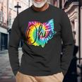 Ohio Tie Dye State Map Pride Vintage Retro Long Sleeve T-Shirt Gifts for Old Men