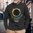 Ohio Total Solar Eclipse Totality April 8 2024 Tie Dye Long Sleeve T-Shirt Gifts for Old Men